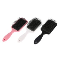 Square Paddle Hair Brush with Soft Cushion, Detangling and Smoothing Hairbrush for Men, Women and Kids, Detangler for All Hair Types